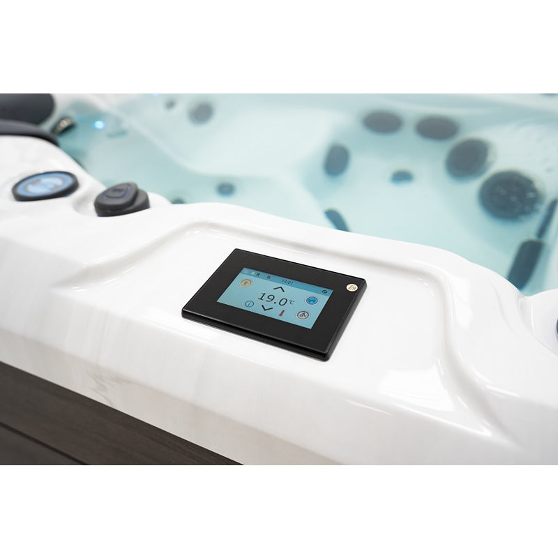 Platinum Spas Barcelona Hot Tub - modern Balboa touch display for convenient control of temperature and spa functions